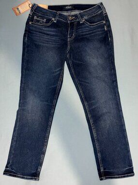 NWT Silver Jeans Co. Suki Mid-Rise Capri Jeans- Indigo (Size 27/ Inseam 22.5”)